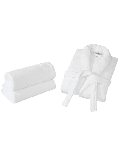 Shop Christian Siriano Bath Towel & Robe Set In Gift Box