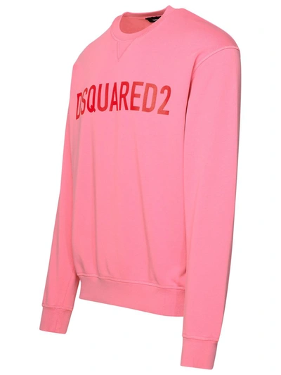 Shop Dsquared2 Pink Cotton Sweatshirt