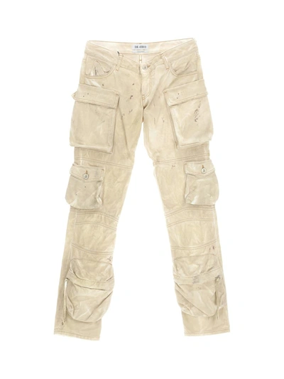 Shop Attico The  Trousers In Natural Marble