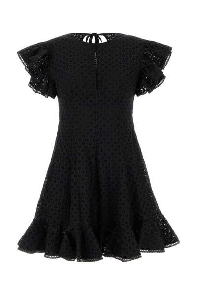 Shop Philosophy Di Lorenzo Serafini Crewneck Flared Dress In Black