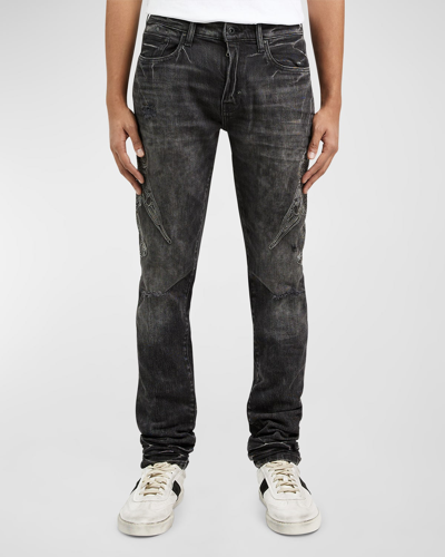 Shop Prps Men's Cherub Laser Faded Jeans In Black