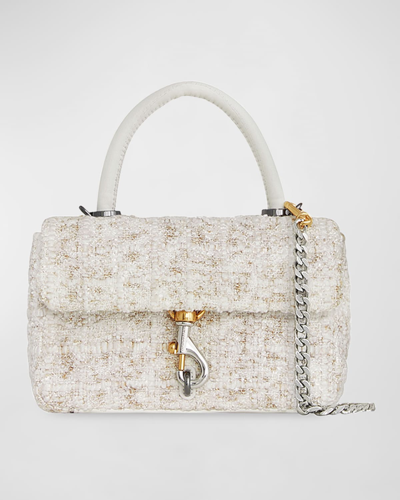 Shop Rebecca Minkoff Edie Flap Boucle Top-handle Bag In Camelpaper