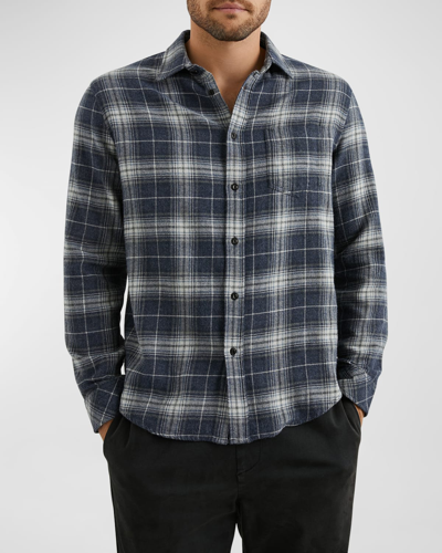 Shop Rails Men's Lennox Flannel Button-down Shirt In Shadow Ether Mela