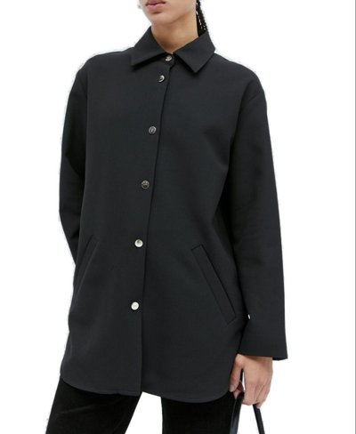 Shop Apc A.p.c. Veste Emy Buttoned Shirt In Black
