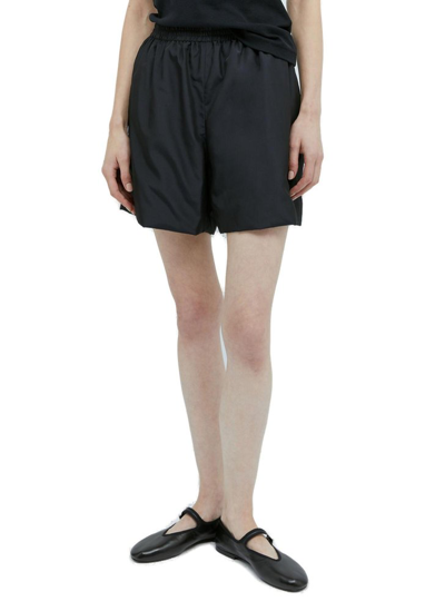 Shop The Row Gunther Elasticated Waist Shorts In Black