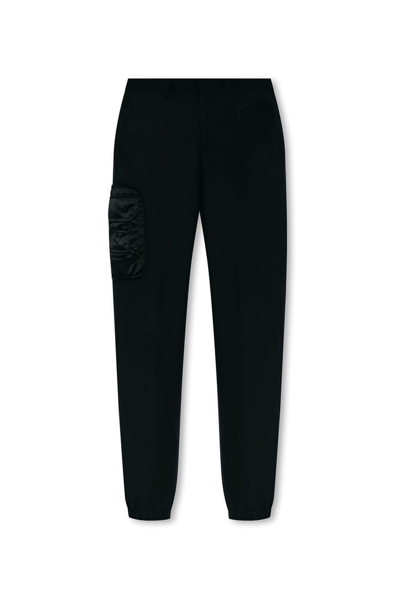 Shop Moschino Pocket Detailed Regular Fit Trousers In Black