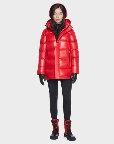 Rudsak Avala Leather-trim Down Jacket In Multi