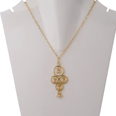 Shop A Blonde And Her Bag Gold Necklace With Gold And Moonstone Pendant