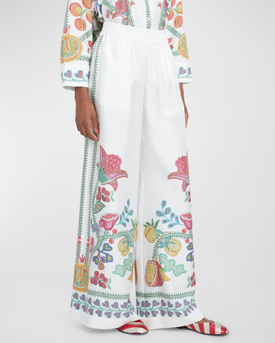 Shop La Doublej Placee Iconic Palazzo Pants In Open White
