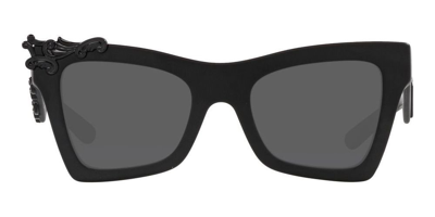 Shop Dolce & Gabbana Eyewear Butterfly Frame Sunglasses In Black