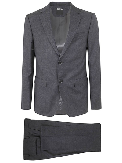 Shop Ermenegildo Zegna Two Piece Tailored Suit In Grey