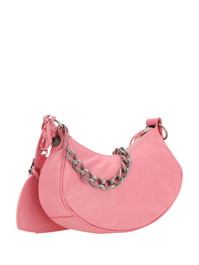 Balenciaga Women Pink Nappa Leather Le Cagole Xs Crossbody Bag In Pink