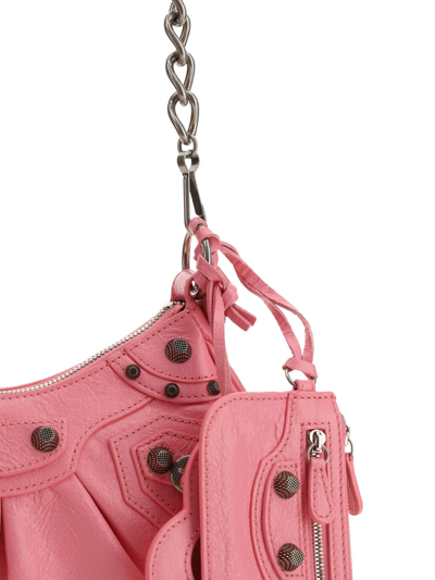 Balenciaga Women Pink Nappa Leather Le Cagole Xs Crossbody Bag In Pink