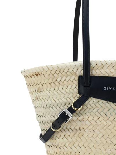 Shop Givenchy Black Voyou Basket Small Model In Raffia