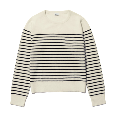 Shop Kule The Betty Sweater In Cream,navy