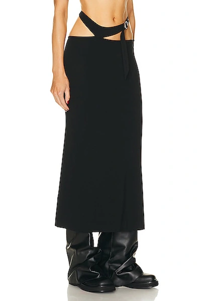 Shop Attico Midi Skirt In Black