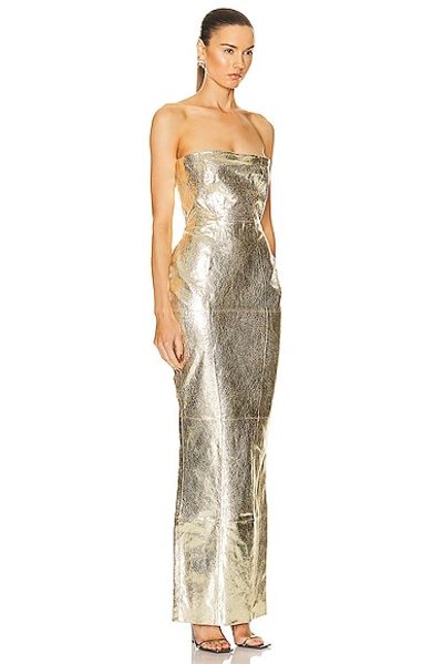 Shop Retroféte Lavonne Dress In Gold