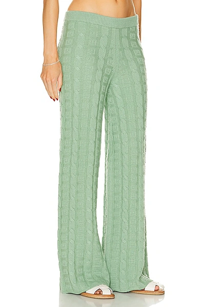 Shop Acne Studios Face Knit Trouser In Sage Green
