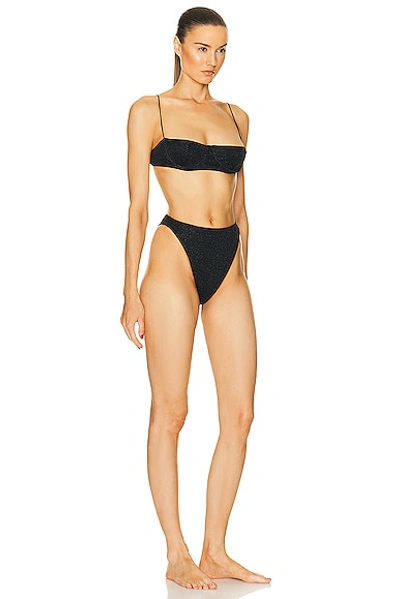 Shop Oseree Lumière Balconette Bikini Set In Black