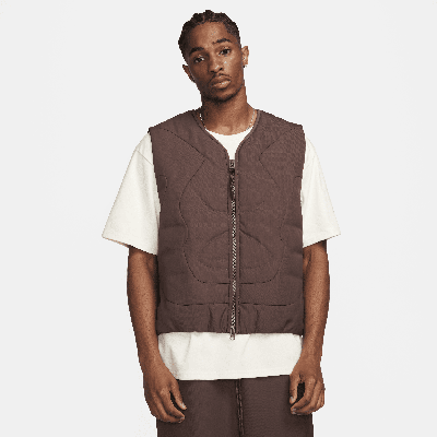Shop Nike Men's  Sportswear Tech Pack Therma-fit Adv Insulated Vest In Brown