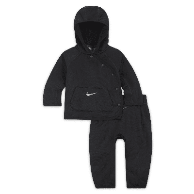 Shop Nike Readyset Baby 2-piece Snap Jacket Set In Black