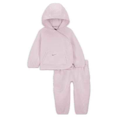 Shop Nike Readyset Baby 2-piece Snap Jacket Set In Pink