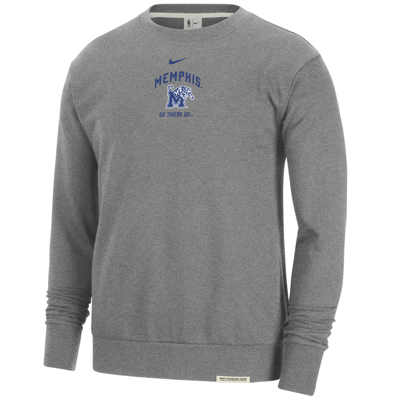 Shop Nike Memphis Standard Issue  Men's College Fleece Crew-neck Sweatshirt In Grey