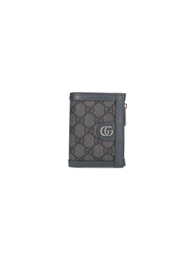 Shop Gucci 'ophidia' Wallet In Gray
