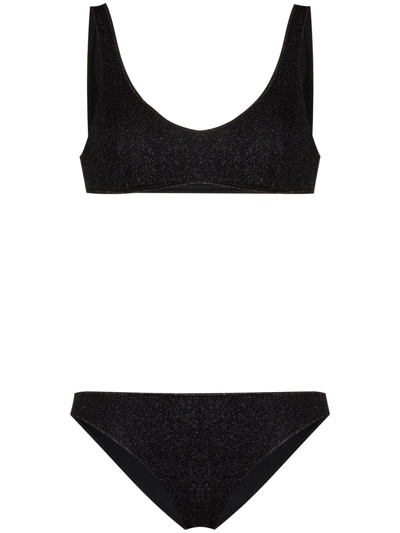 Oseree Bikini Set With Luminous In Black  