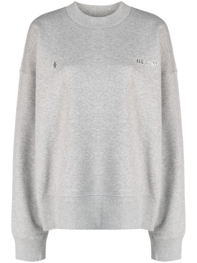Shop Attico Crew-neck Sweatshirt In Gray