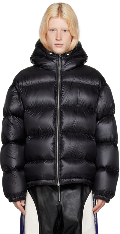 Shop Jil Sander Black Boxy-fit Down Jacket In 001 - Black