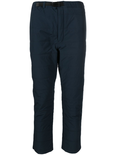 Shop Snow Peak Blue Insulated Straight-leg Trousers