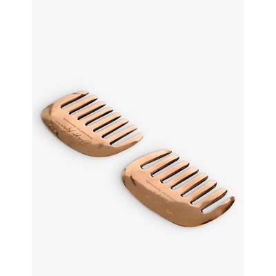 Dimple Amani Metallic Copper Scalp Comb