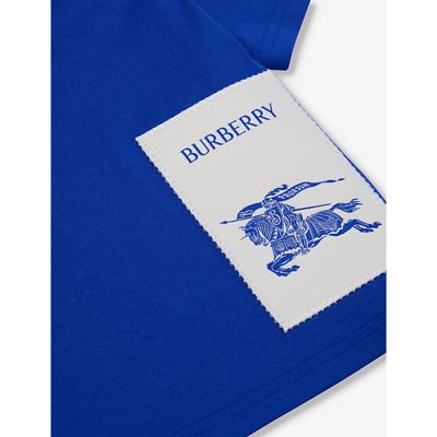Shop Burberry Boys Knight Kids Cedar Brand-patch Cotton T-shirt 1-2 Years