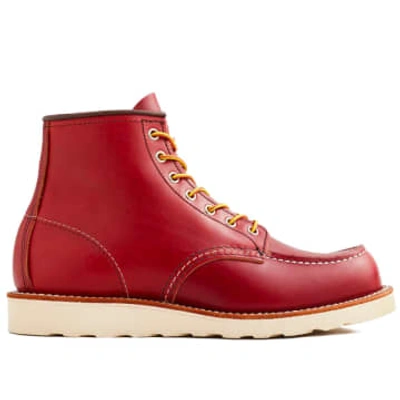 Shop Red Wing Shoes 8875 6" Moc Toe Leather Boot In Red