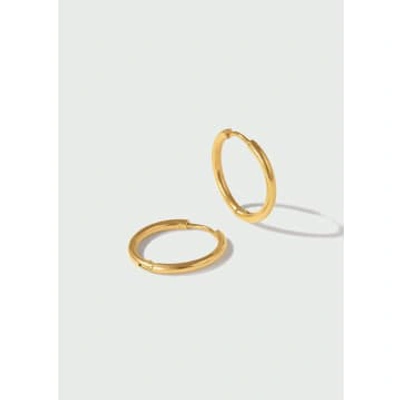Shop Orelia Luxe Mid-size Hoop Earrings In Metallic