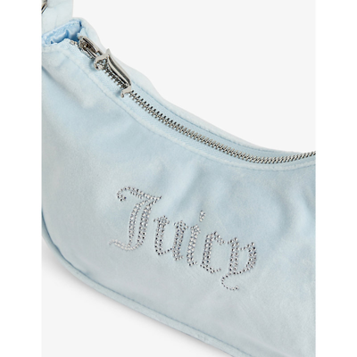 Shop Juicy Couture Women's Nantucket Breeze382 Rhinestone-embellished Velour Shoulder Bag