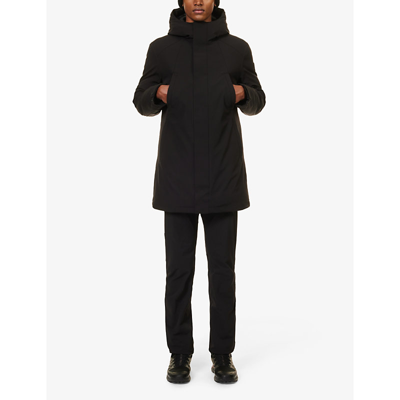 Shop Sandbanks Men's Black Terrace Brand-patch Regular-fit Stretch-recycled-polyester Jacket