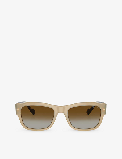 Shop Vogue Women's Brown Vo5530s Pillow-frame Acetate Sunglasses