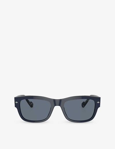 Shop Vogue Men's Blue Vo5530s Pillow-frame Acetate Sunglasses