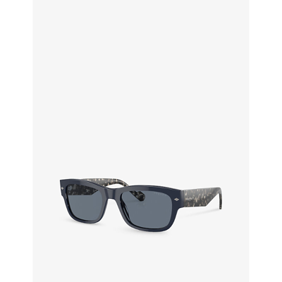 Shop Vogue Men's Blue Vo5530s Pillow-frame Acetate Sunglasses