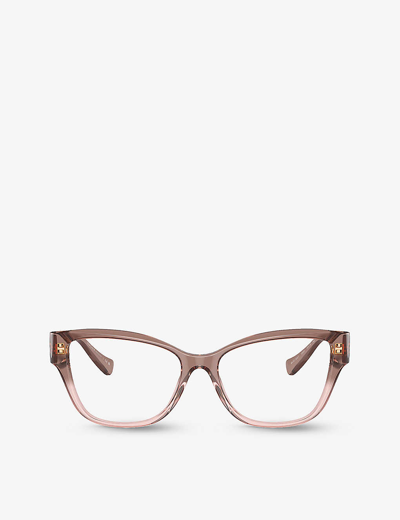 Shop Versace Men's Pink Ve3347 Pillow-frame Acetate Glasses