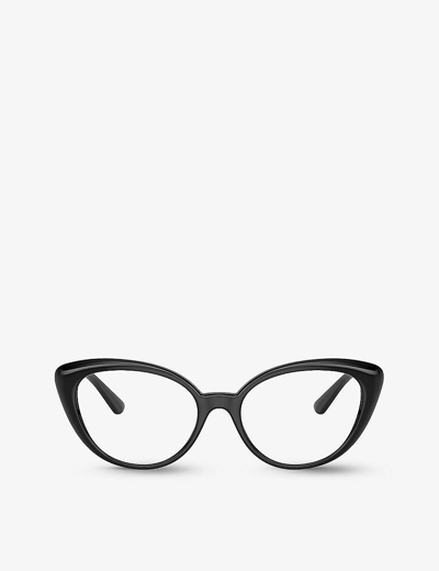 Shop Versace Women's Black Ve3349u Branded Cat-eye Plastic Glasses