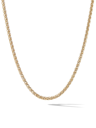 Shop David Yurman Men's Wheat Chain Necklace In 18k Yellow Gold, 4mm