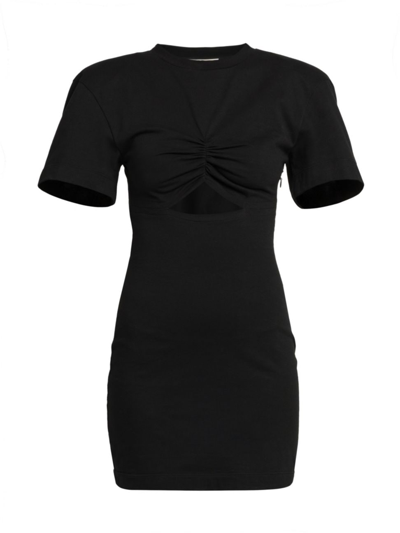 Shop Nensi Dojaka Women's Cut-out Mini T-shirt Dress In Black