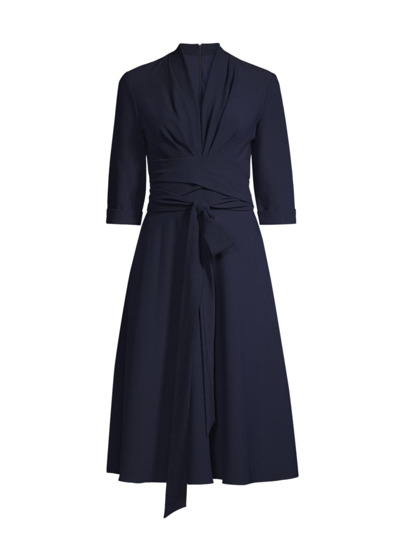 Shop Black Halo Women's Joan Turtleneck Long-sleeve Dress In Navy