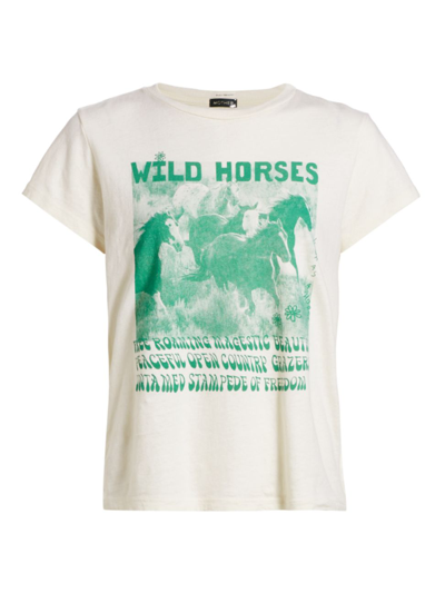 Shop Mother Women's The Boxy Goodie Goodie Slim-fit Graphic T-shirt In Wild Horses