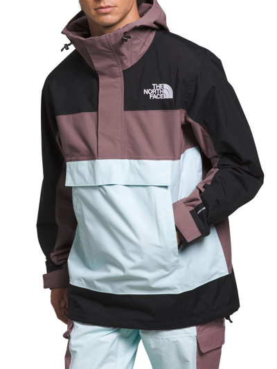 Shop The North Face Men's Driftview Colorblocked Anorak In Icecap Blue Fawn Grey