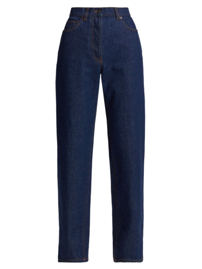 Shop The Row Women's Borjis High-rise Tapered Jeans In Indigo