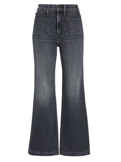 Shop Mother Women's The Hustler Roller Ankle Flared Jeans In Save Your Soul